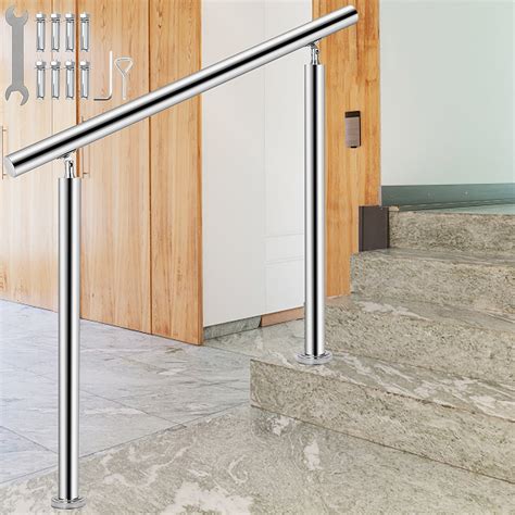 Discover VEVOR Single Post 1-2, Black Steel Railing 441LBS Capacity Baking Varnish Iron Stairs Stylish Handrails for Outdoor Steps with Expansion Bolts & Drill Bit, Fit 1 to 2 Steps and 441 lbs Load Capacity at lowest price, 2days delivery, 30days returns. . Vevor handrail
